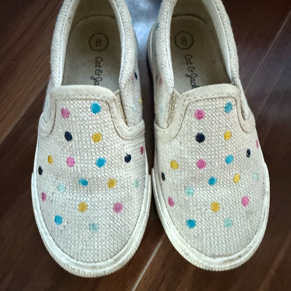 Colorful Polka Dot Kids Slip-On Shoes